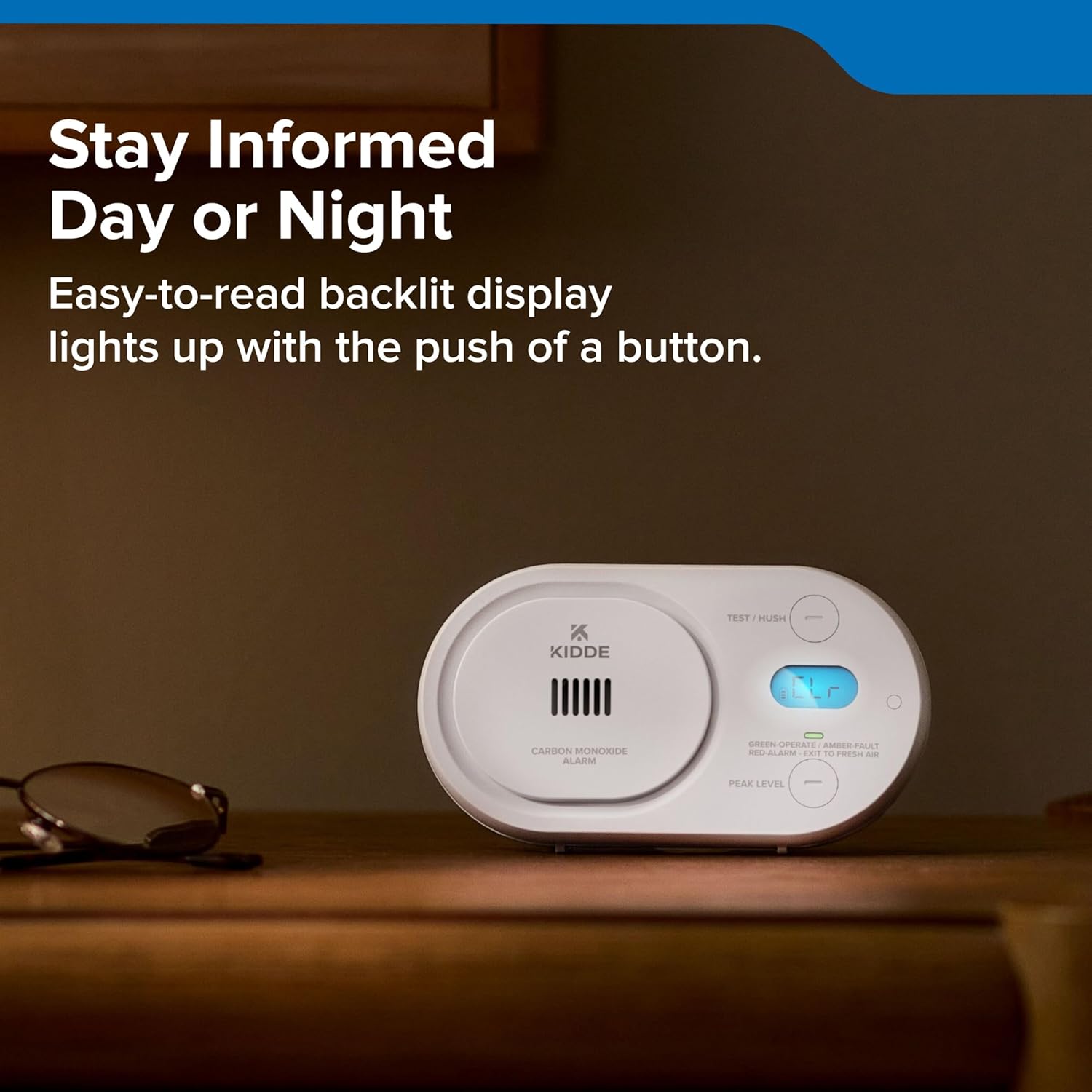 Kidde Carbon Monoxide Detector, AA Battery Powered, 85 dB Alarm, 5th Edition, COBDL