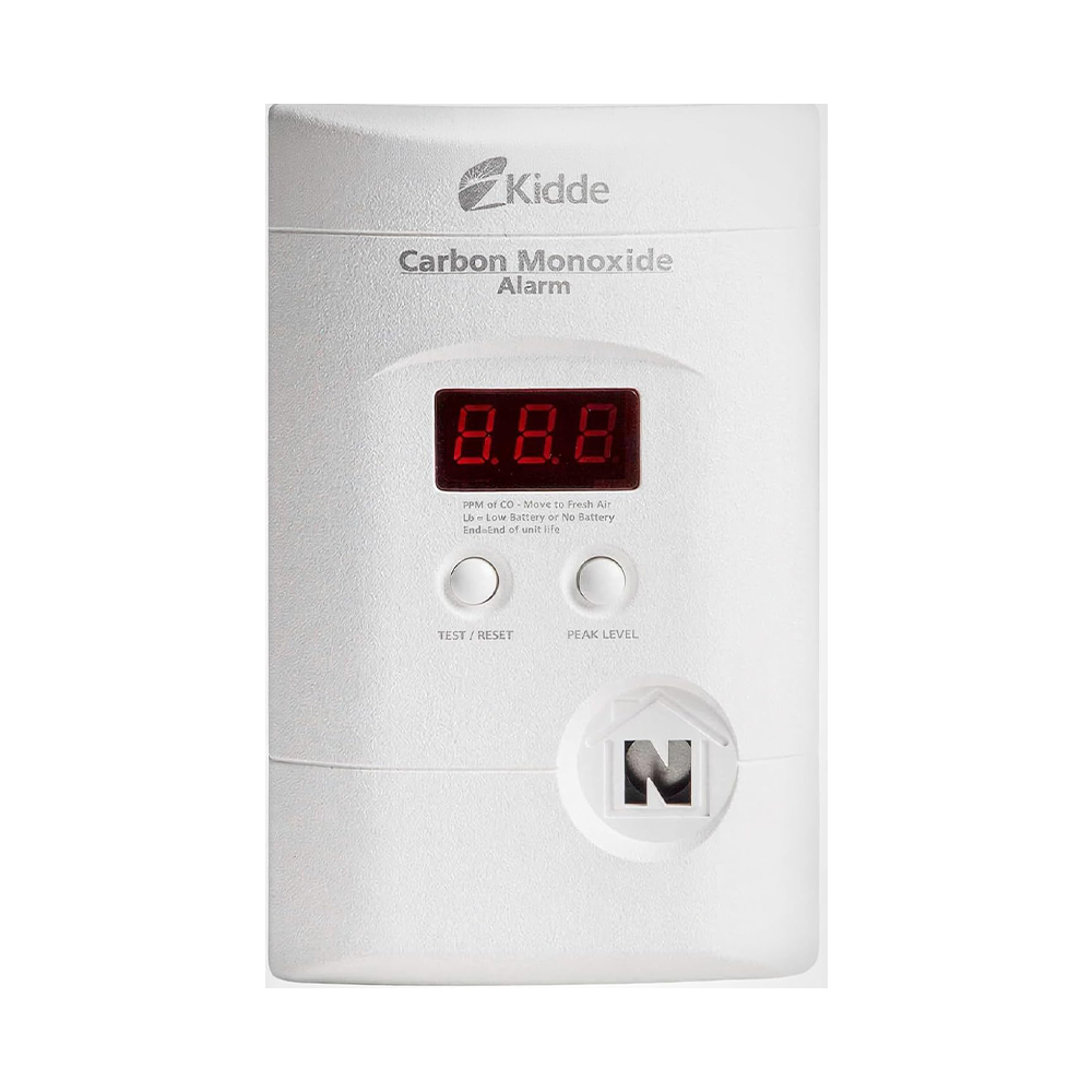 Kidde Carbon Monoxide Detector, Plug-In with 9V Battery Backup, 85 dB Alarm, LED Status Light Indicators