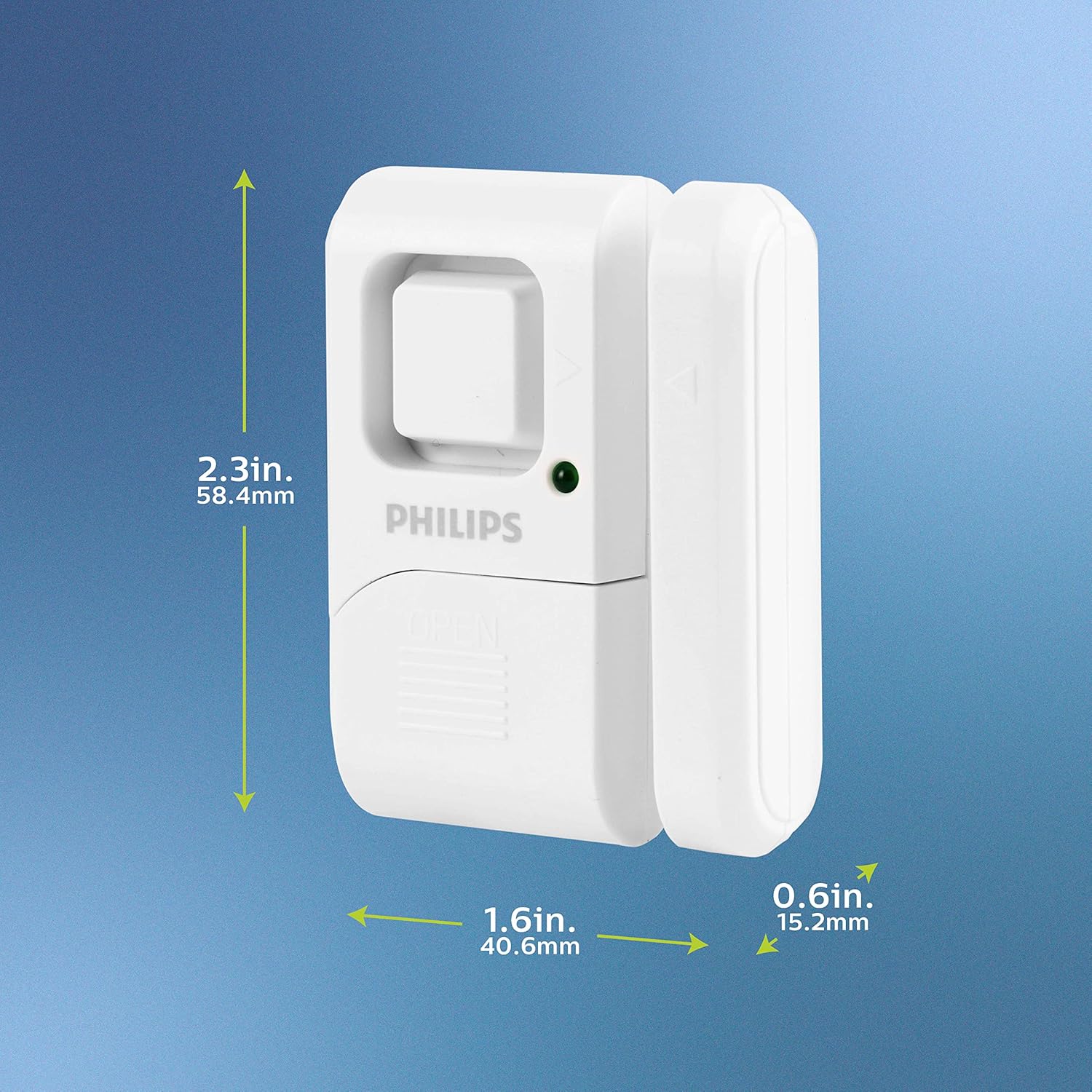 Philips Personal Security Window and Door Alarm, 4 Pack, DIY Protection, Easy Installation, Ideal for Home, Garage, Apartment, RV