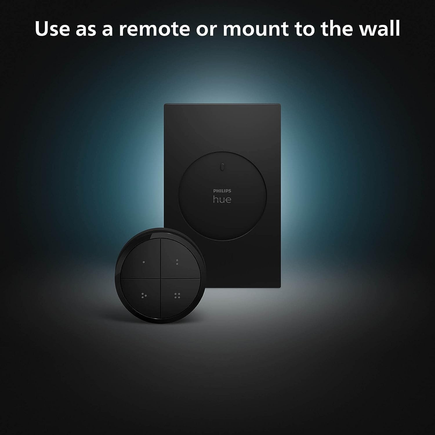 Philips Hue Wall Tap Dial Light Switch, Portable, No-Wire Installation